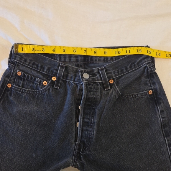 Vintage Levi's 501 Jeans Perfect Faded Black - Picture 9 of 11